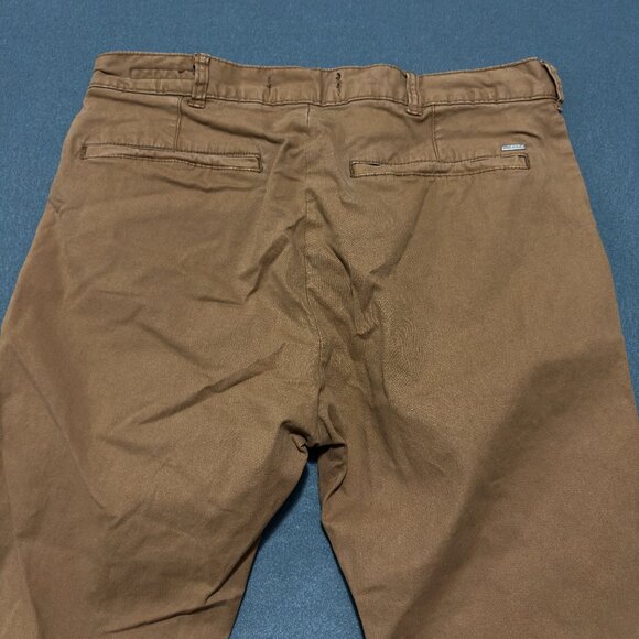 Pacsun Chino Pants Mens 31x32 Brown Los Angeles Skinny Casual Straight T themsto - Picture 13 of 16